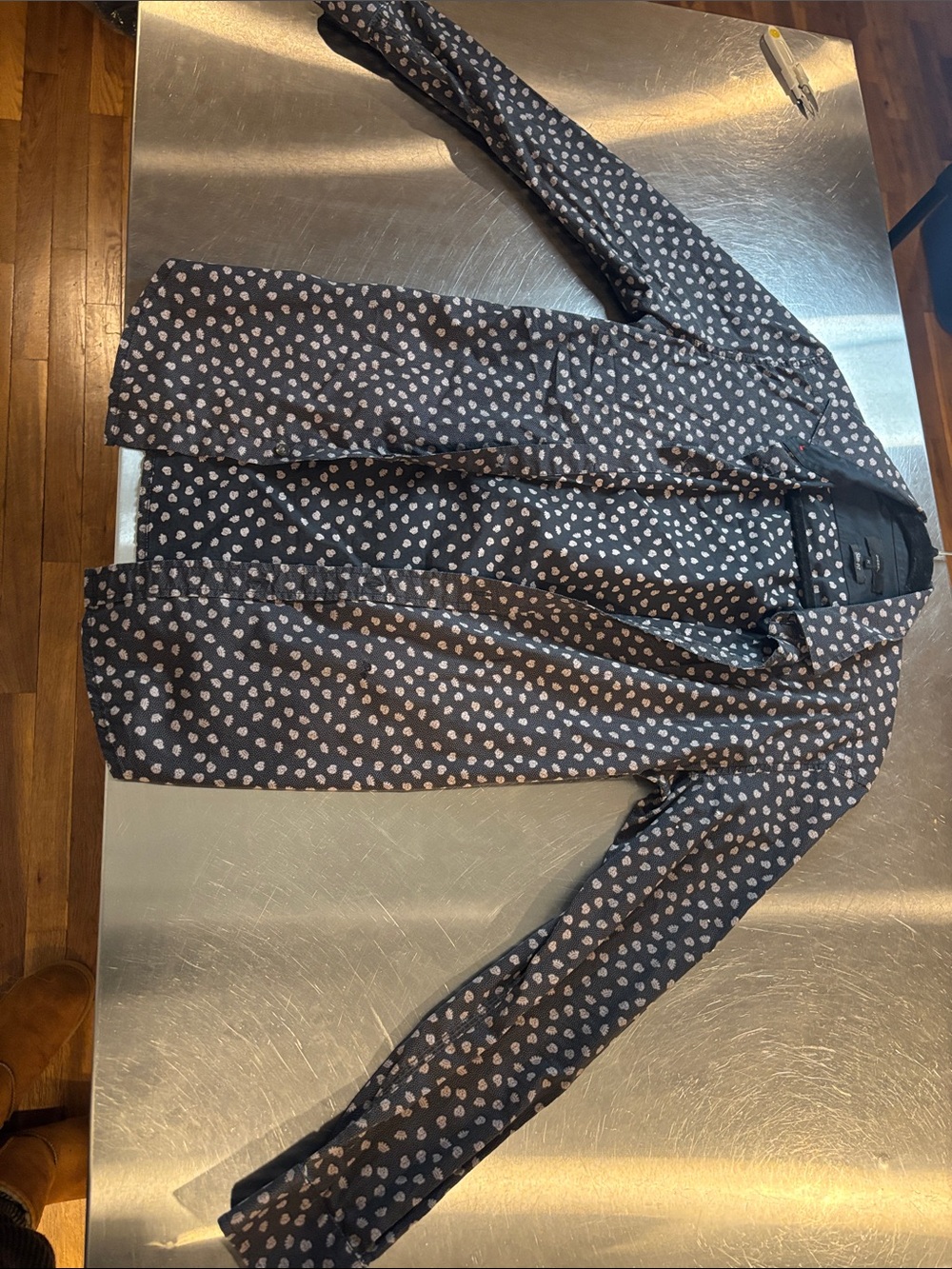 Diesel Men's Navy Blue Shirt with skull Print